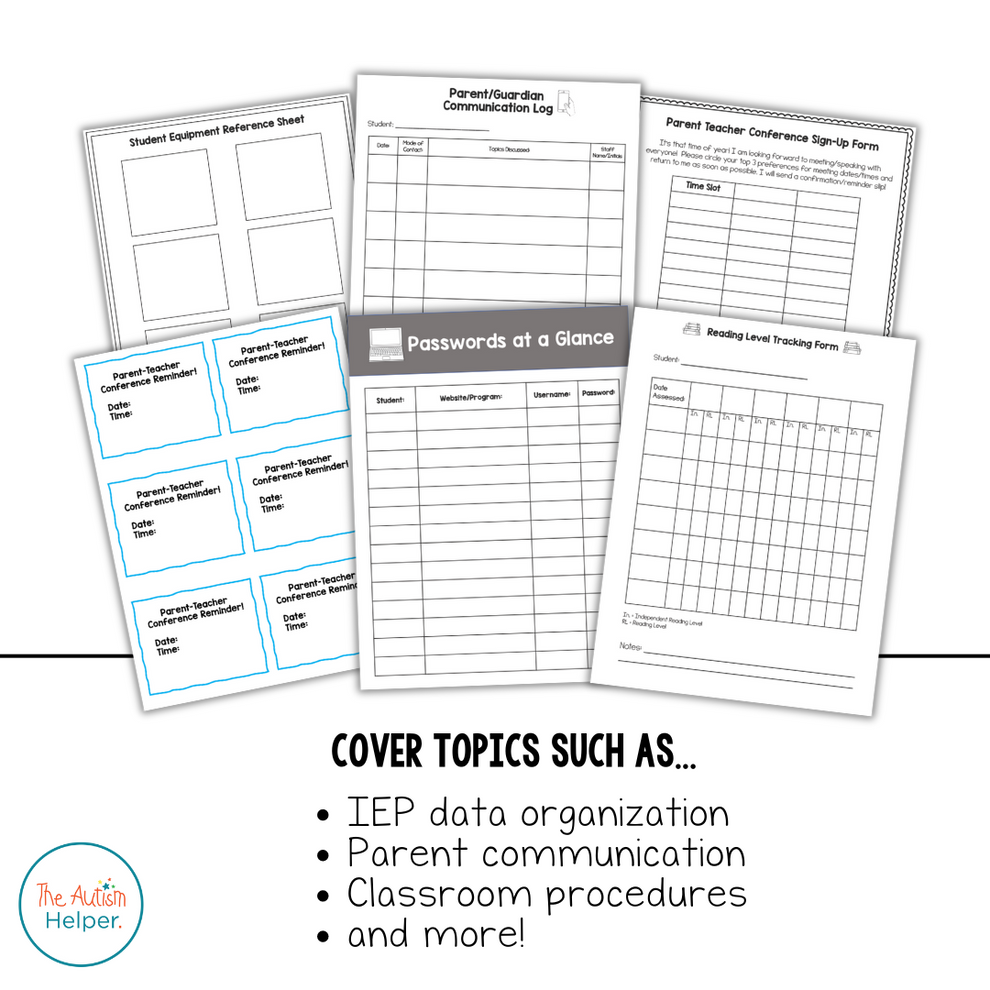 Special Education Must-Have Forms and Templates – The Autism Helper