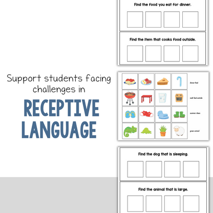 Interactive Receptive Language Tasks