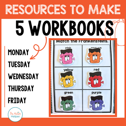 Intermediate Matching Weekly Workbooks - Halloween