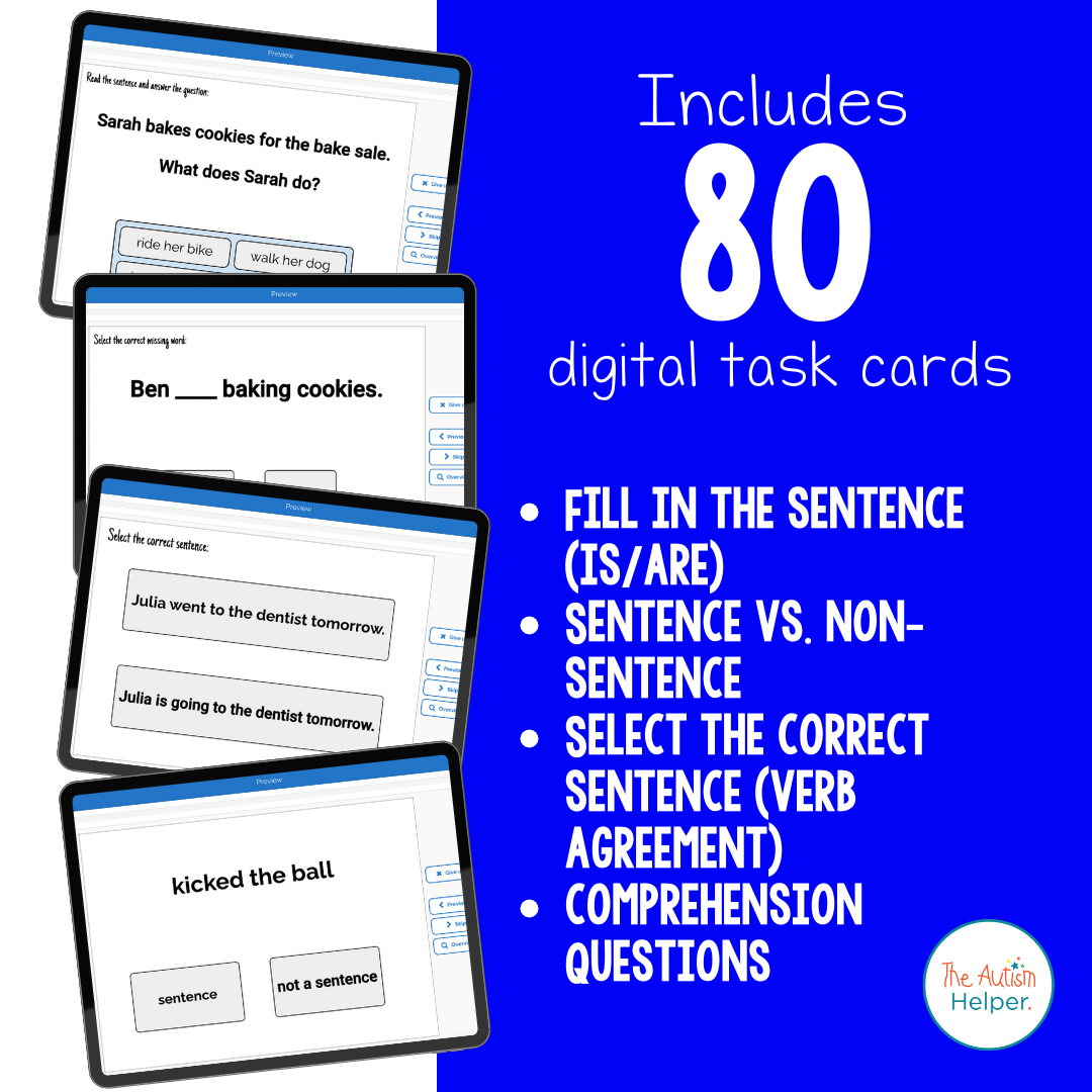 Sentence Structure Interactive Boom Cards