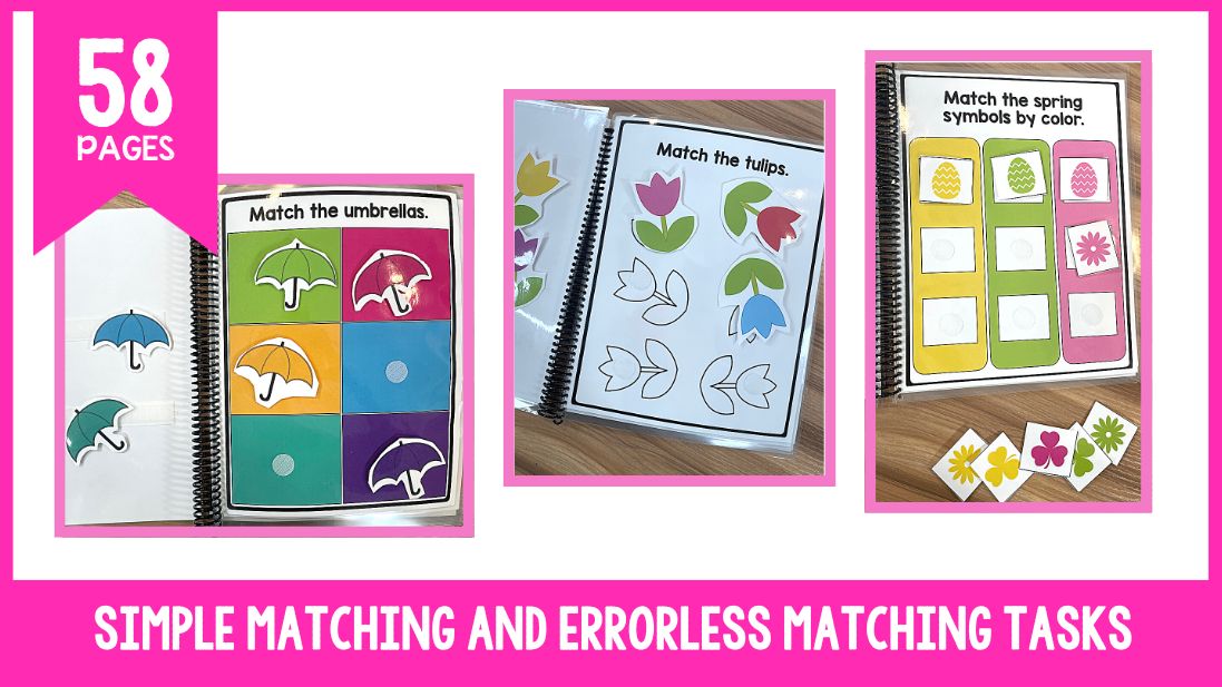 Easy Matching Weekly Workbooks - Spring Edition – The Autism Helper