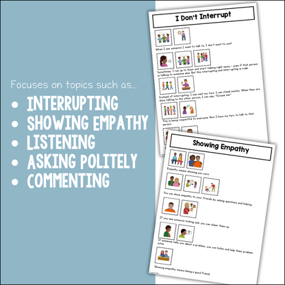 Visual Social Stories: Communication Set 1