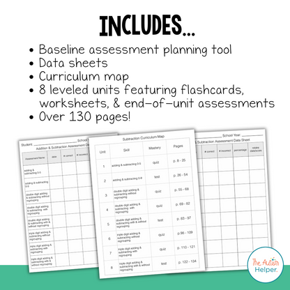 Addition & Subtraction Practice Pack