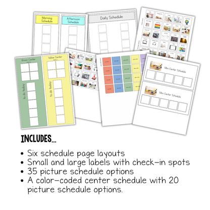 Real Photo Visual Schedules for Special Education Classroom