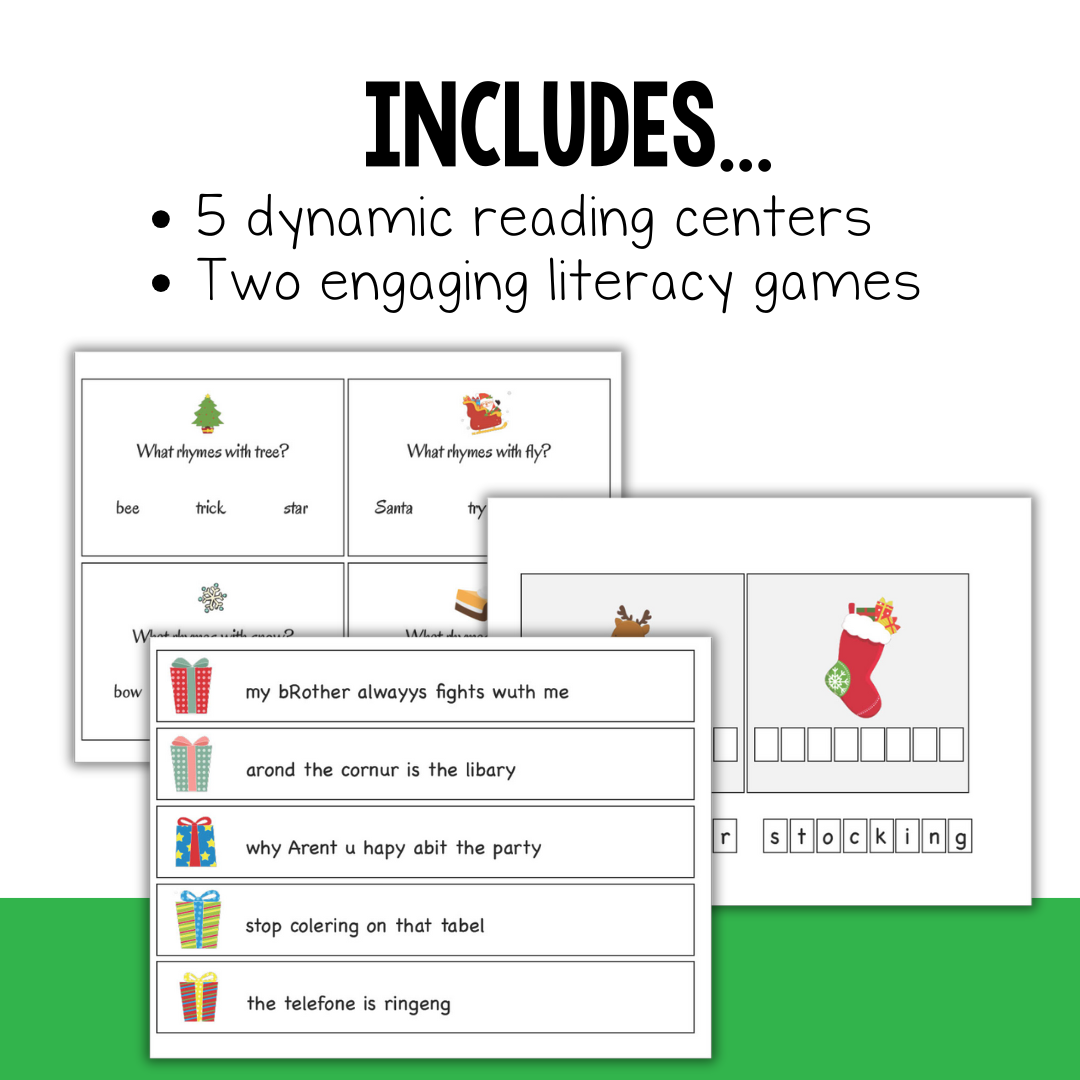 Christmas Reading and Literacy Centers