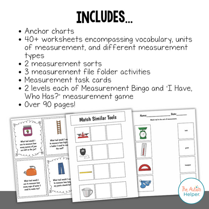 Measurement Mega Pack for Special Education