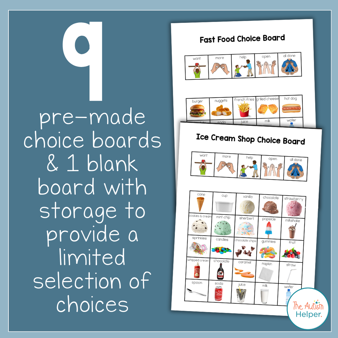 Mealtime and Restaurant Choice Boards