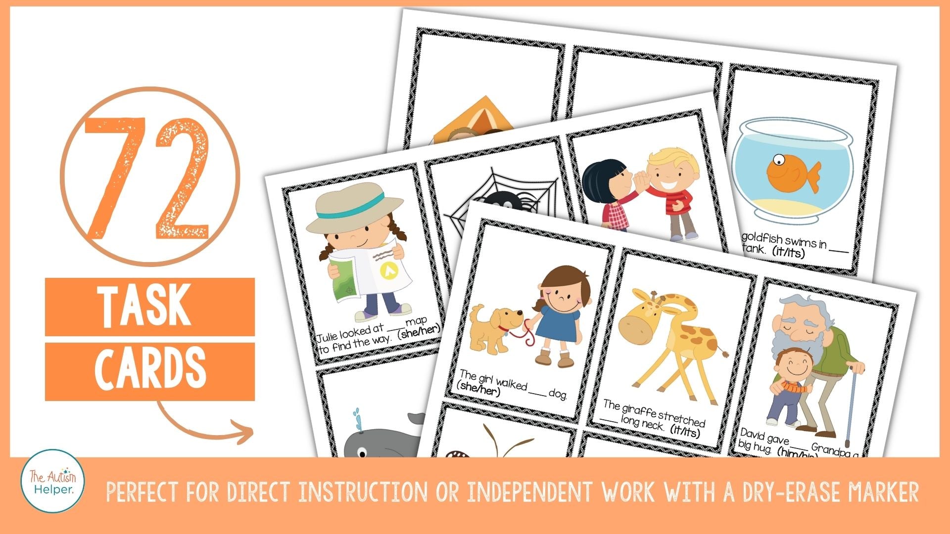 Present Progressive Task Cards – The Autism Helper