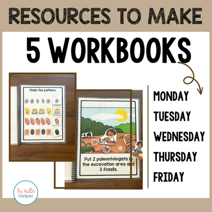 Intermediate Matching Weekly Workbooks - Dinosaurs
