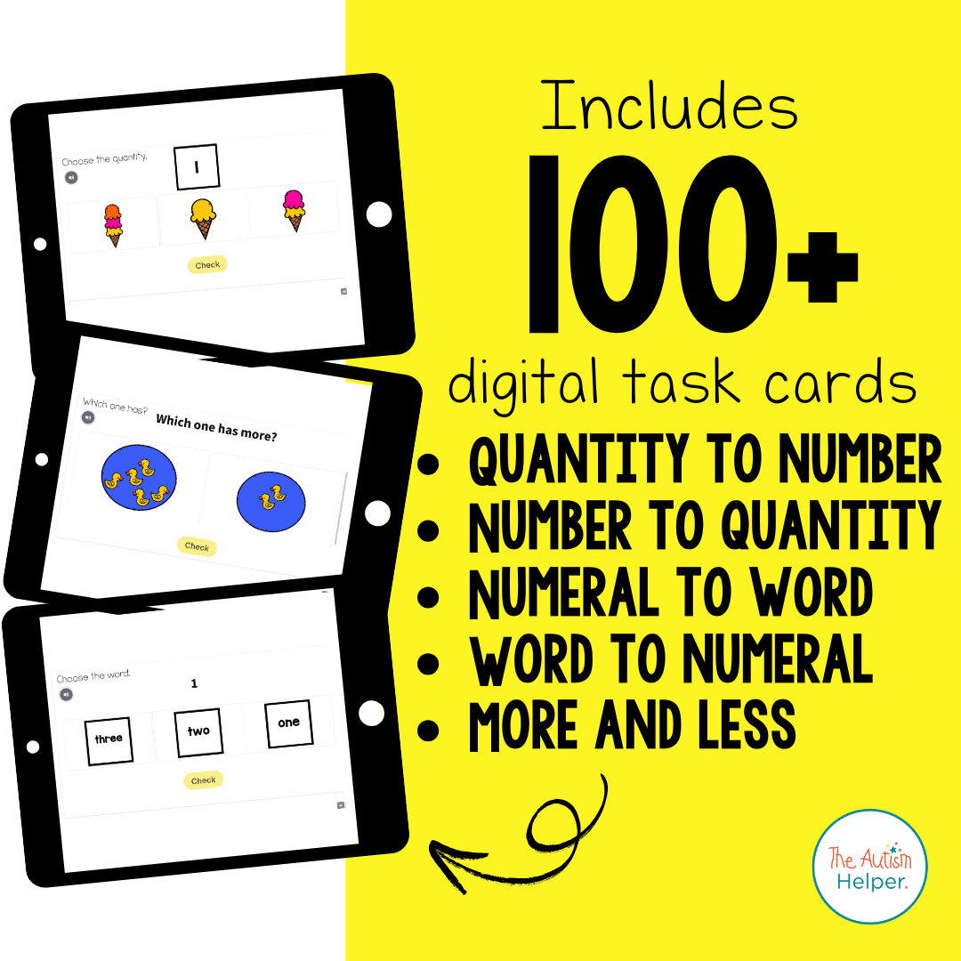 Numbers and Counting Digital Interactive Task Cards