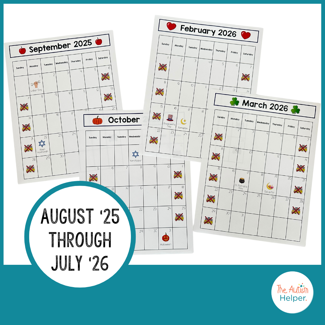 2025-2026 Editable Visual Monthly Calendars
