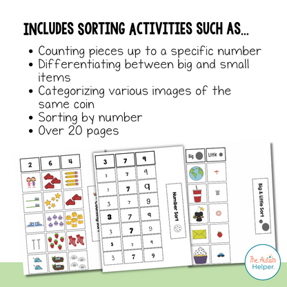 Basic Math Sorting Activities