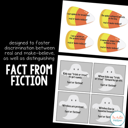 Halloween Game Set: Real or Make-Believe & Fact or Fiction