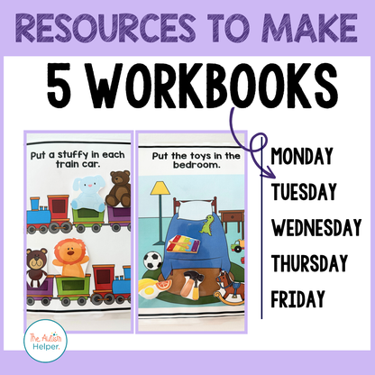 Easy Matching Weekly Workbooks - Toys Edition