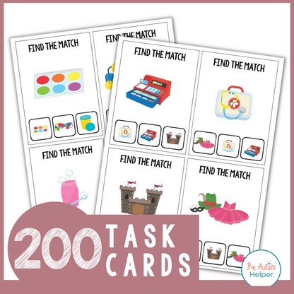 Identical Matching Task Cards – The Autism Helper