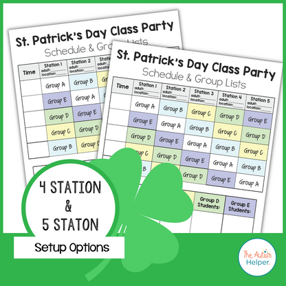 St. Patrick's Day Class Party Setup Kit