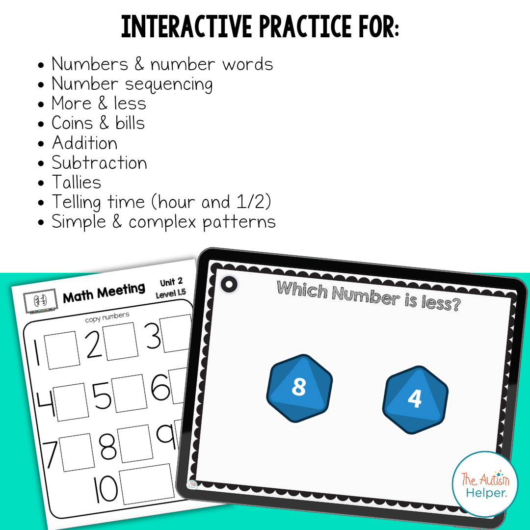 Differentiated Math Meeting Level 1.5