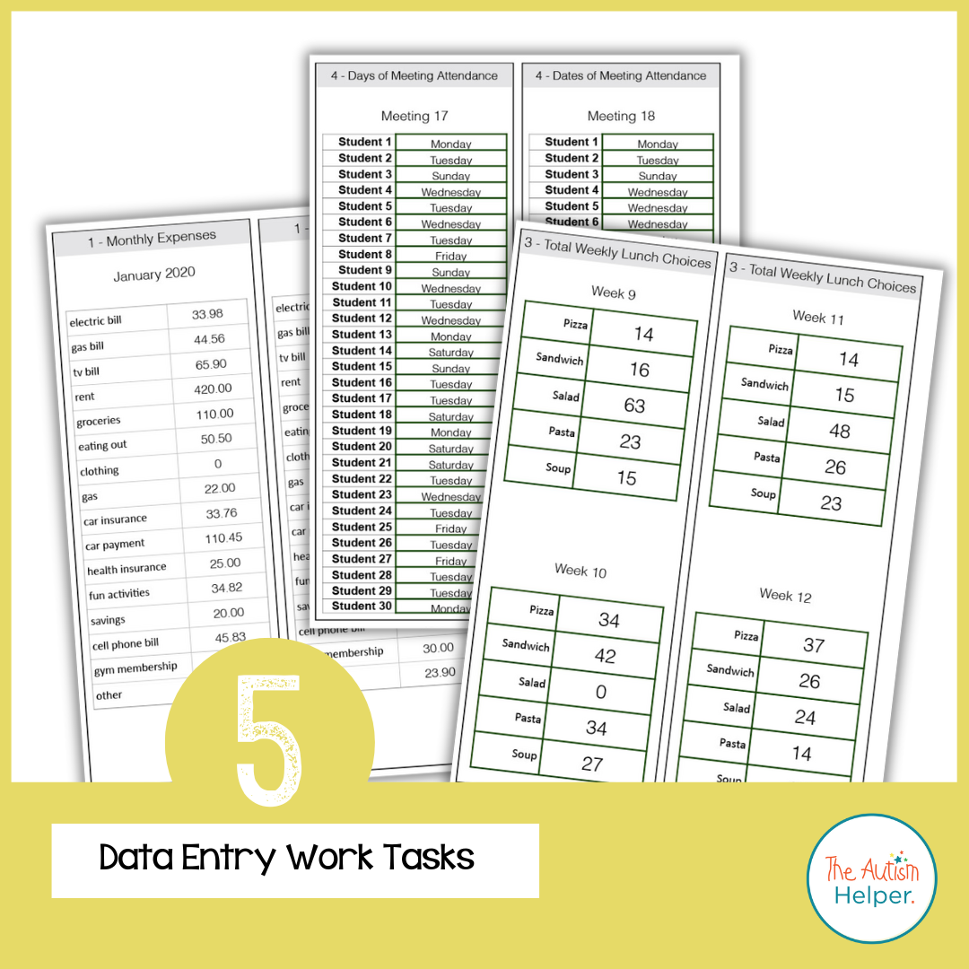 Data Entry Work Tasks