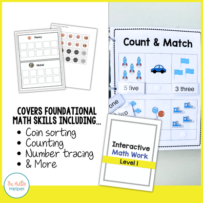 Interactive Math Book Interactive Math Workbook {BUNDLE} – The Autism Helper