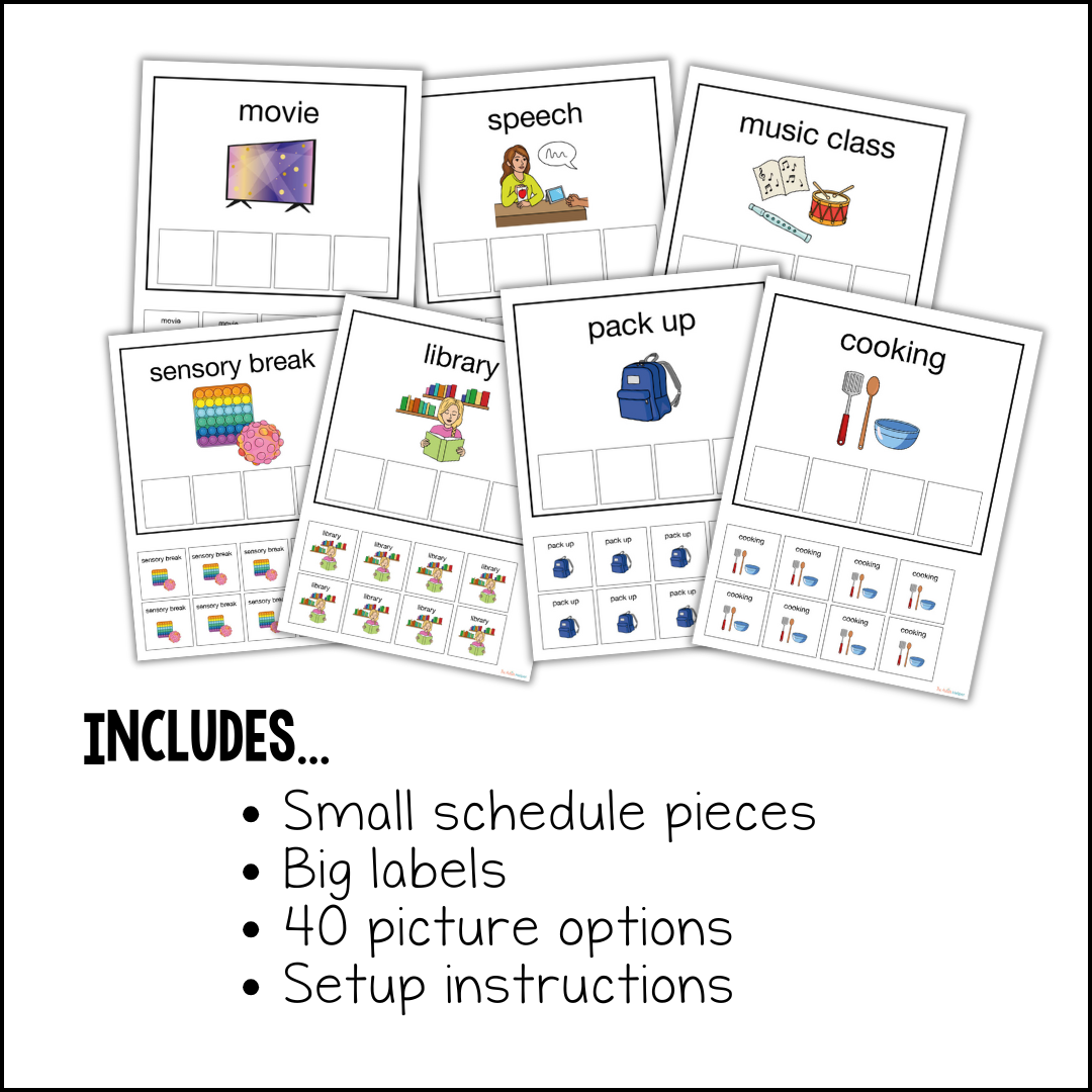 Daily Visual Schedules for Special Education