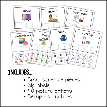 Daily Visual Schedules for Special Education