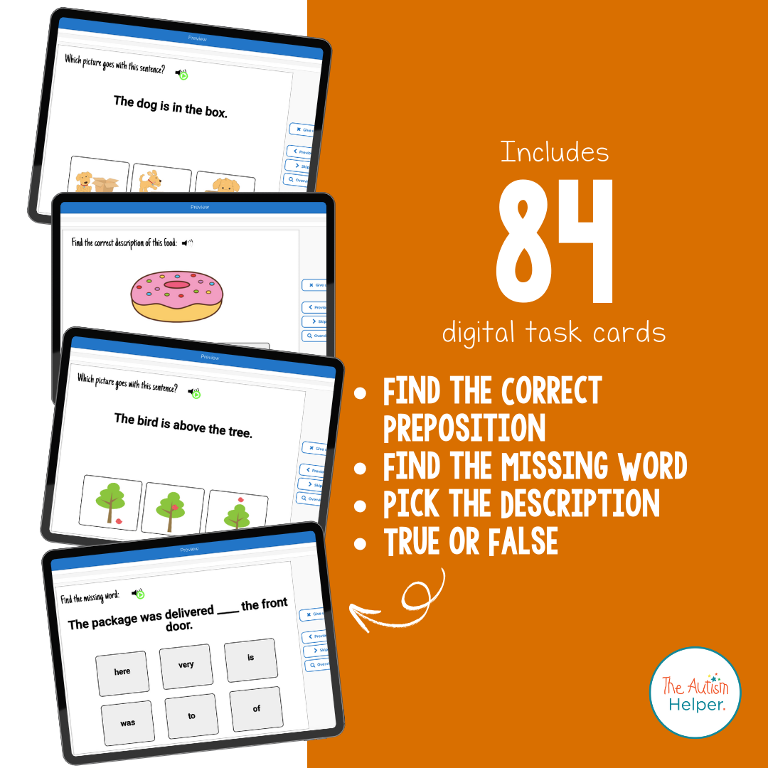 Vocabulary Reading Comprehension Interactive Boom Cards