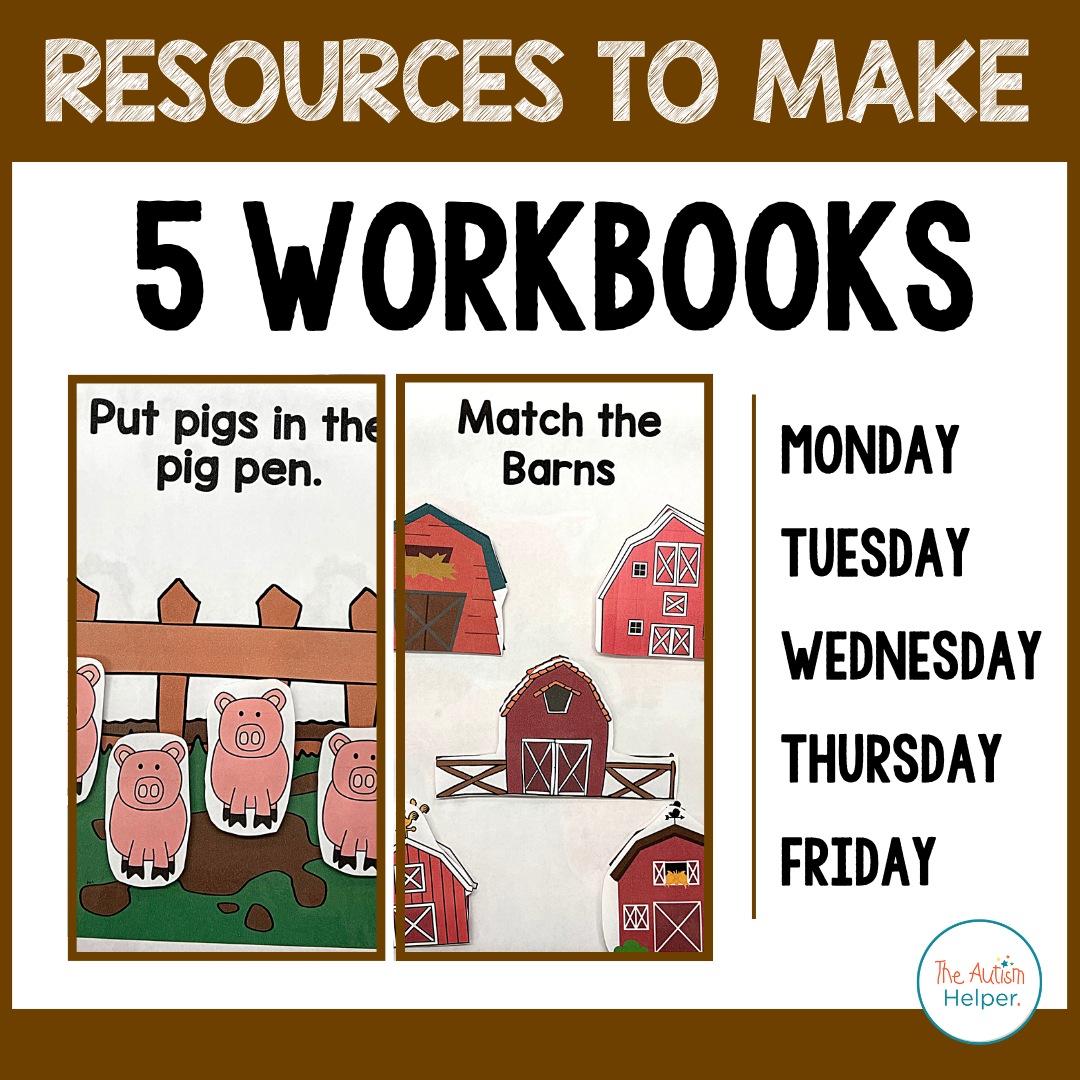 Easy Matching Weekly Workbooks - Farm Edition