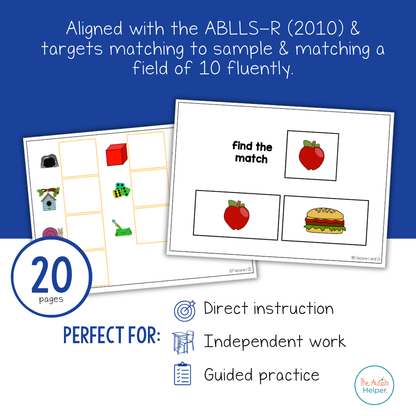 Matching Task Cards [ABLLS-R Aligned B5, B7]