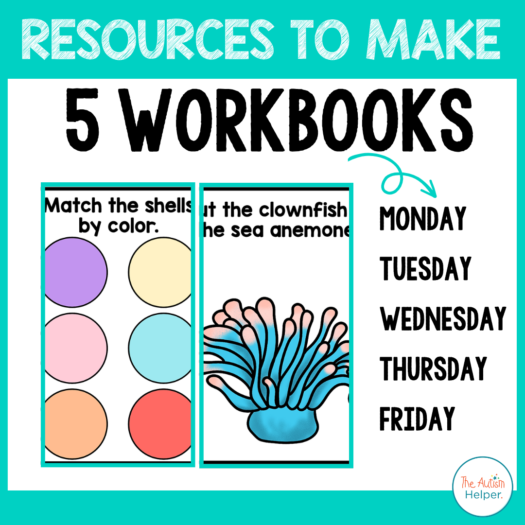 Easy Matching Weekly Workbooks - Ocean Edition
