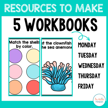Easy Matching Weekly Workbooks - Ocean Edition