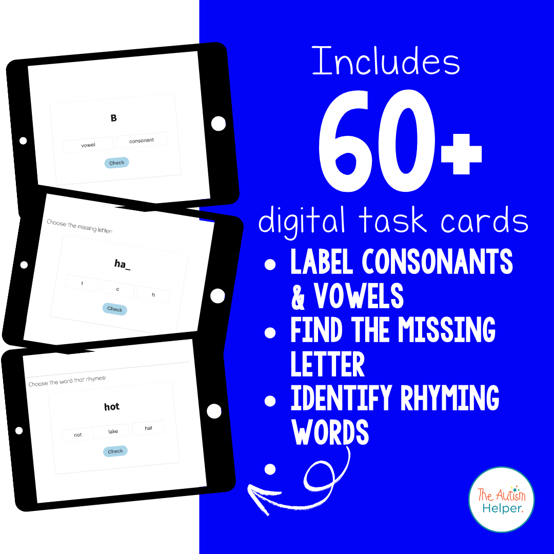 Letter & Words Digital Task Cards