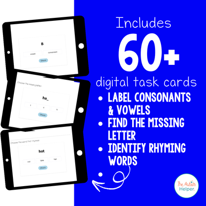 Letter & Words Digital Task Cards