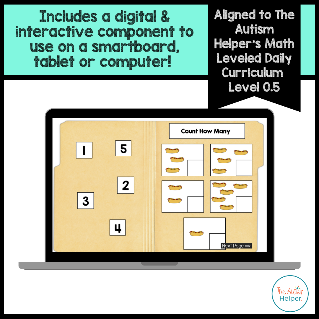Level 0.5 Math Leveled Daily Curriculum FILE FOLDER ACTIVITIES