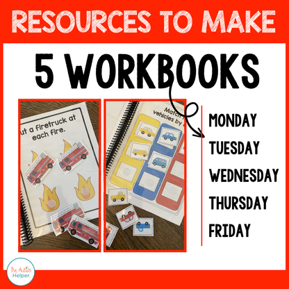 Easy Matching Weekly Workbooks - Transportation Edition