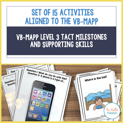 VB-MAPP Task Cards: Tact Level 3