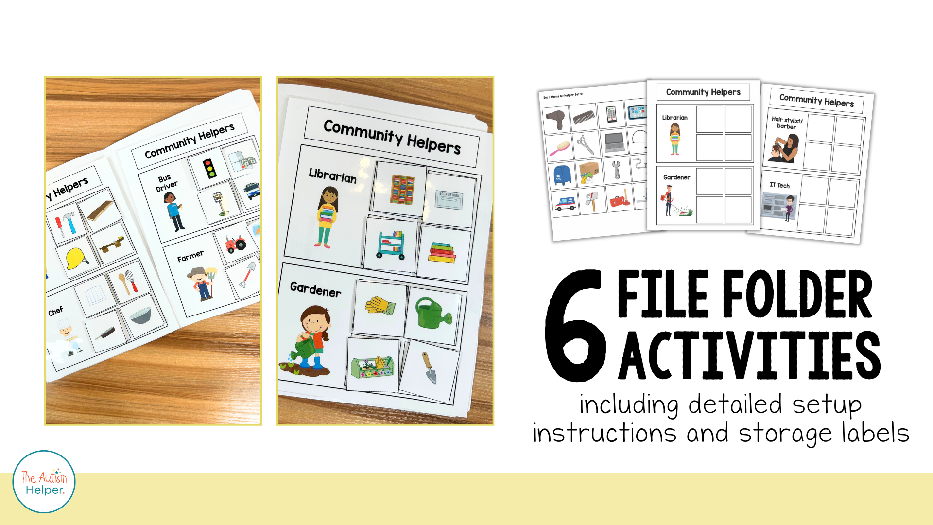 Community Helper Association File Folder Activities – The Autism Helper