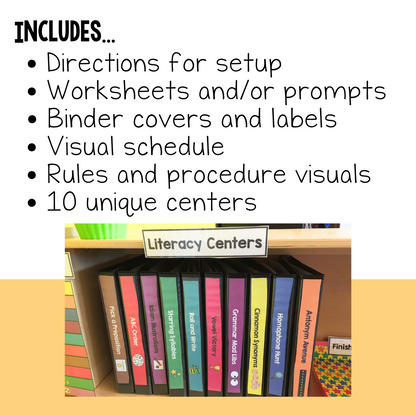 Language Arts Centers for Special Education