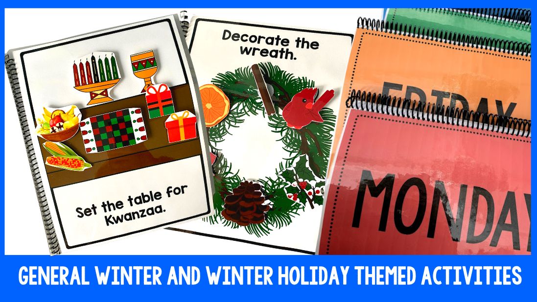 Easy Matching Weekly Workbooks - Winter Edition – The Autism Helper