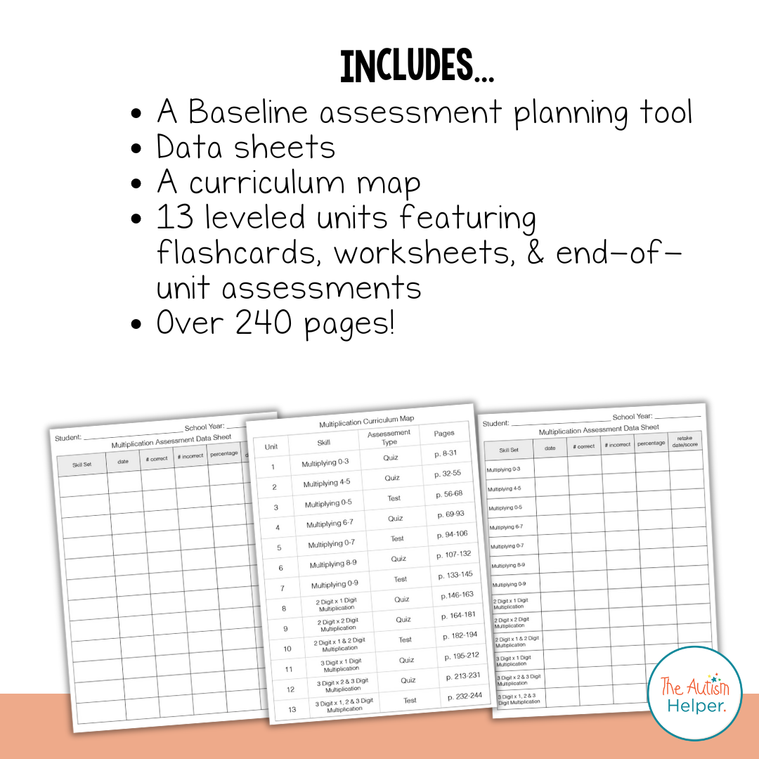 Multiplication Practice Pack