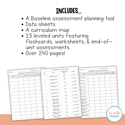 Multiplication Practice Pack