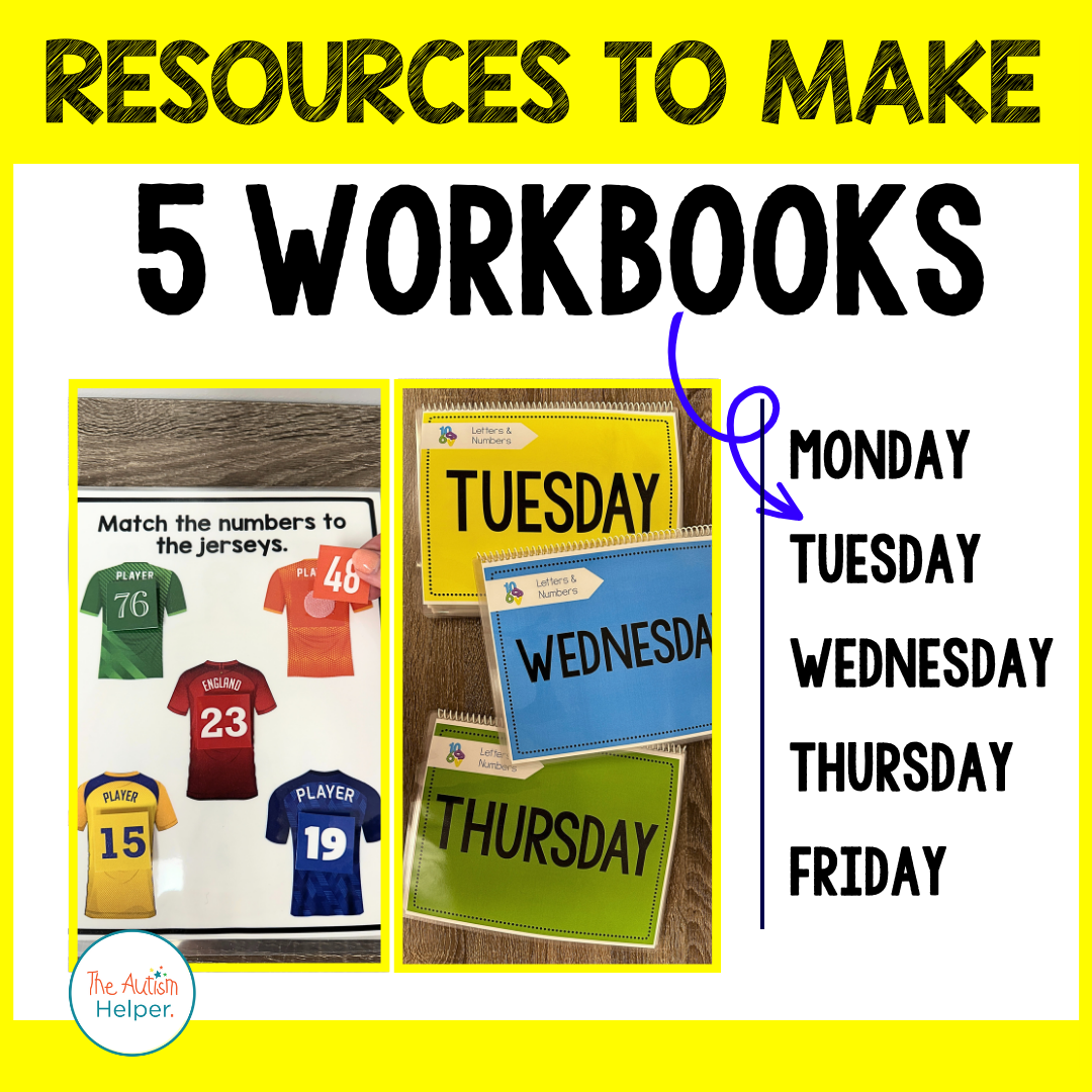 Easy Matching Weekly Workbooks - Letters & Numbers Edition