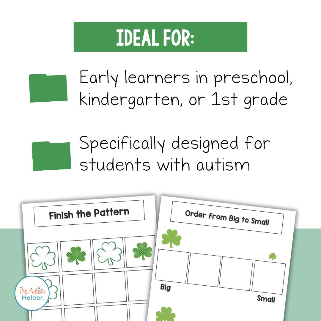 File Folder Activities for St. Patrick's Day