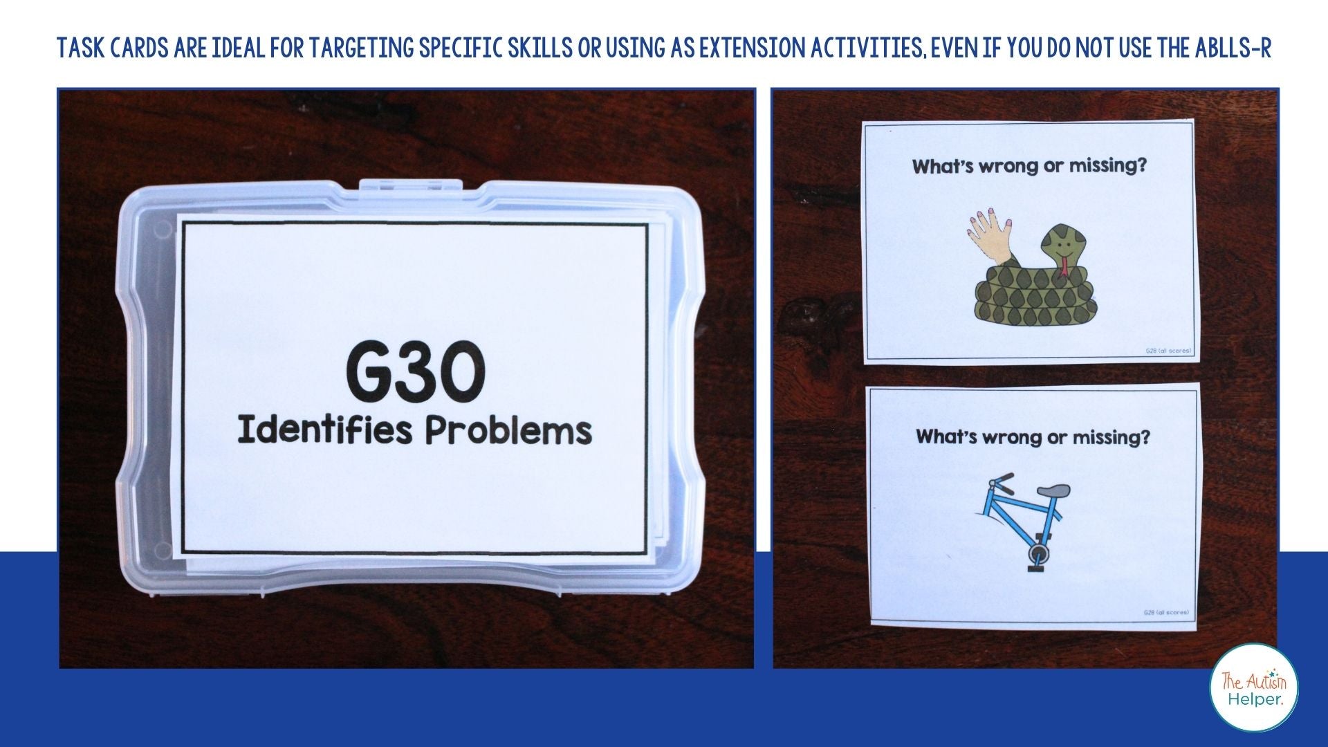 Identify Missing Feature or Problem Task Cards [ABLLS-R Aligned G28, G ...