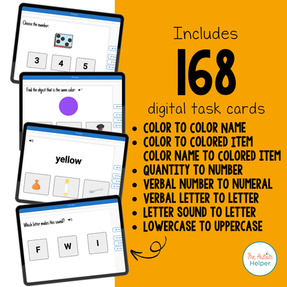 Color, Letter, & Number Interactive Boom Cards