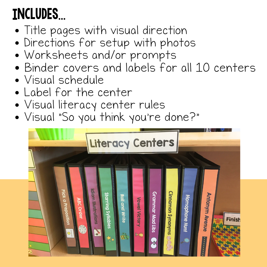 10 Literacy Centers for Special Education