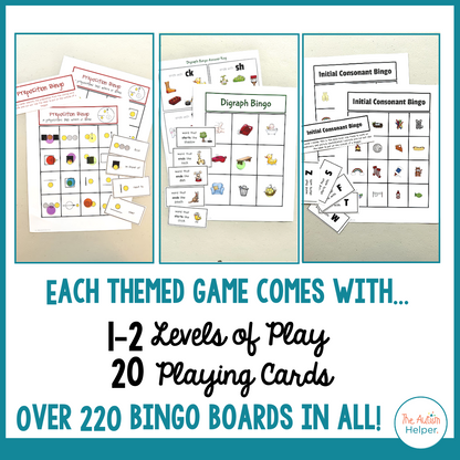 Phonological Awareness and Parts of Speech Bingo {BUNDLE}