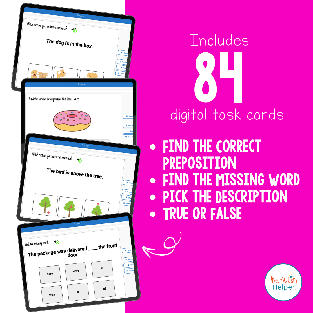 Vocabulary Reading Comprehension Interactive Boom Cards