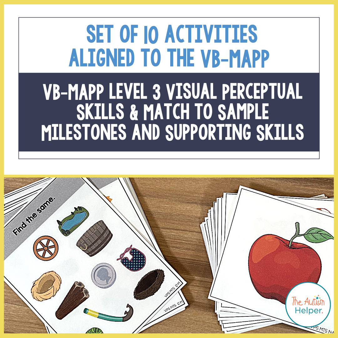 VB-MAPP Task Cards: Visual Perceptual Skills & Match to Sample Level 3