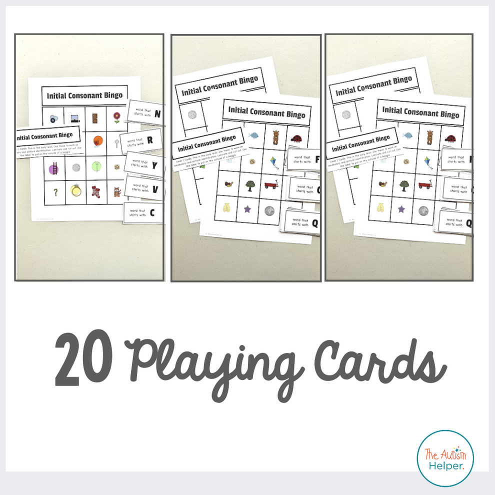 Initial Consonant Bingo – The Autism Helper