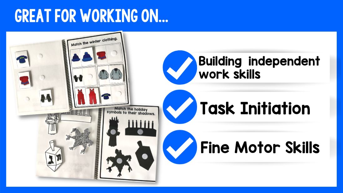 Easy Matching Weekly Workbooks - Winter Edition – The Autism Helper